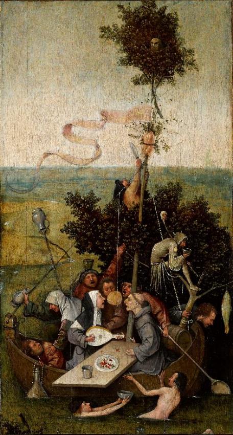 《愚人船》Ship of Fools ，博斯（Hieronymus Bosch），1490–1500