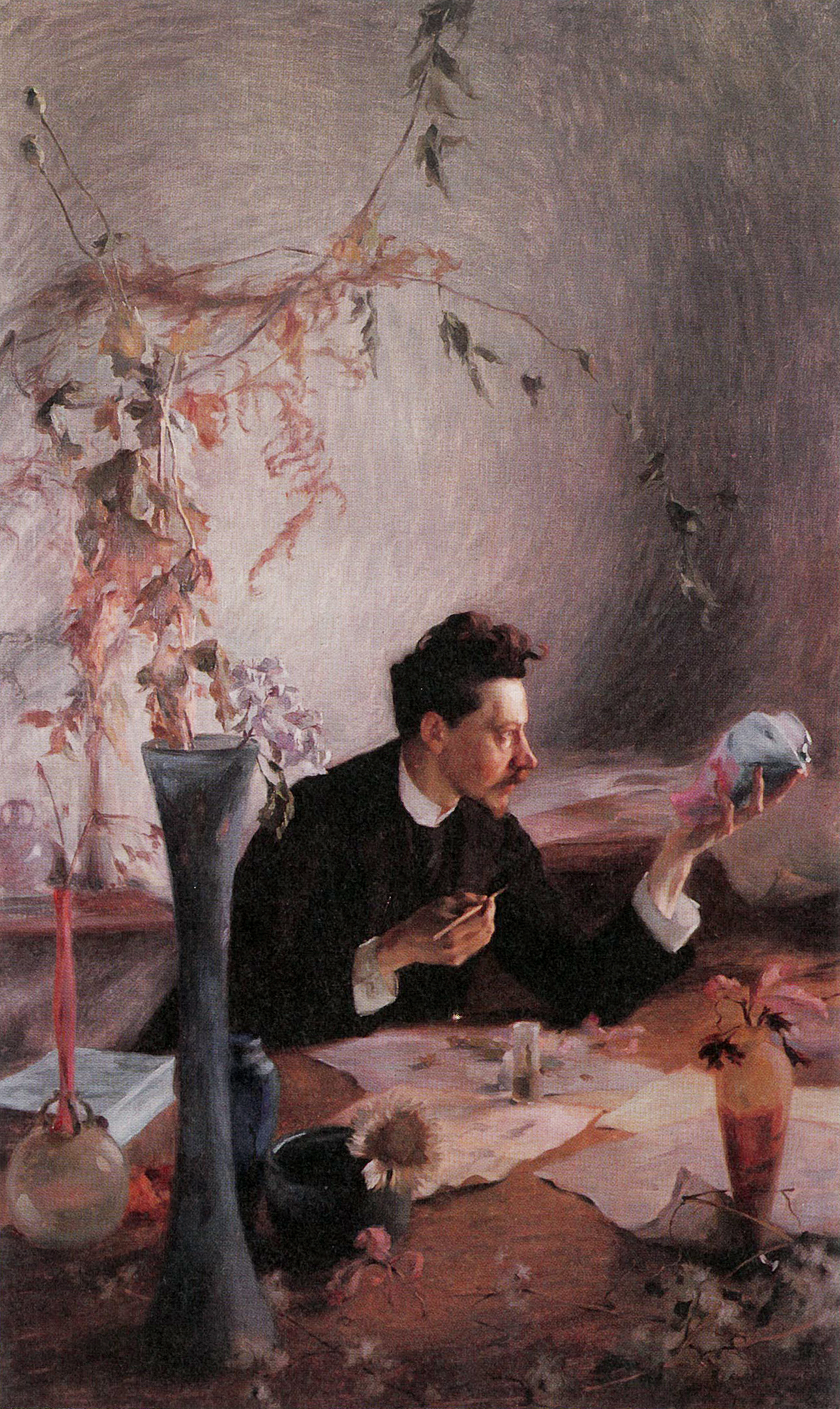 《埃米尔•加莱肖像》（Portrait of Émile Gallé），维克多•埃米尔•普鲁夫（Victor Emile Prouve）, 1892